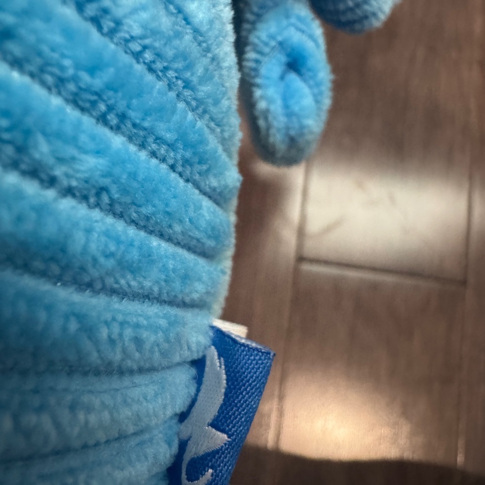 Like New Blue Corduroy Elephant Tough Plush Dog Pet Toy - Picture 5 of 5